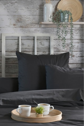 Funda de almohada Elysée - Antracita - 63 x 63 cm