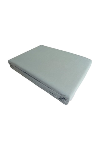 Sábana encimera de satén de algodón 80 hilos/cm²  -  Azul