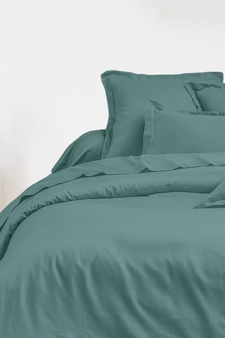 Funda nórdica de satén de algodón 82 hilos/cm² - Verde