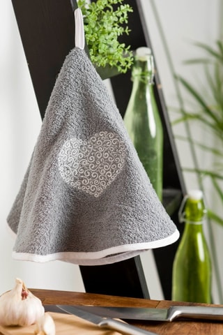 2 paños - Gris y blanco - 60 cm