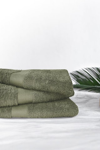 3 toallas de baño - Verde - 100 x 150 cm