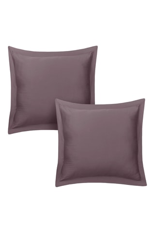 2 fundas de almohada de satén de algodón - Violeta oscuro
