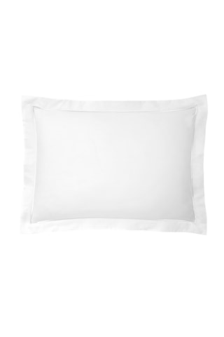 Funda de almohada de percal de algodón 80 hilos/cm² - Blanco