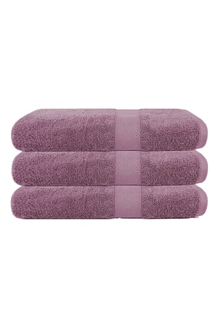 3 toallas de mano - Violeta - 50 x 90 cm