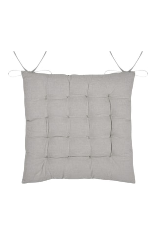 Cojín de silla de fibras de bambú Pampa - Gris claro - 38 x 38 cm