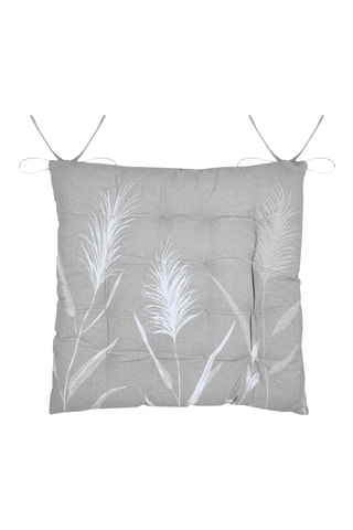 Cojín de silla de fibras de bambú Pampa - Gris claro - 38 x 38 cm