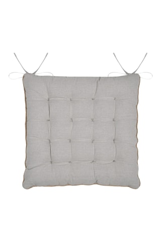 Cojín de silla de fibras de bambú Pampa - Crudo - 38 x 38 cm