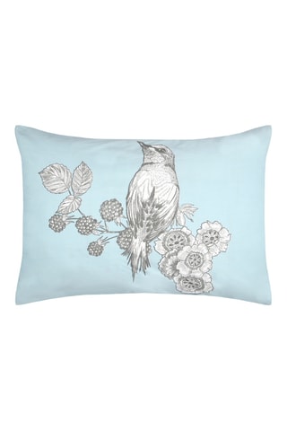 Funda de almohada de fibras de bambú Merula - Celeste