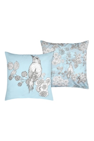 Funda de almohada de fibras de bambú Merula - Celeste