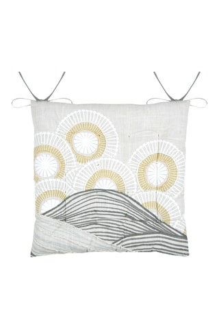 Cojín de silla de fibras de bambú Yuki - Natural - 38 x 38 cm
