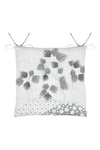 Cojín de silla de fibras de bambú Yuki - Verde - 38 x 38 cm