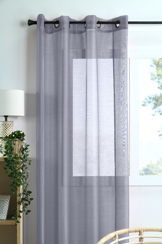 Visillo de fibras de bambú Linwood - Gris - 140 x 260 cm