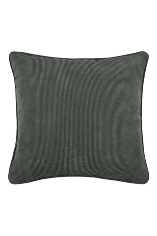 Cojín de terciopelo de fibras de bambú Antonin - Caqui - 45 x 45 cm