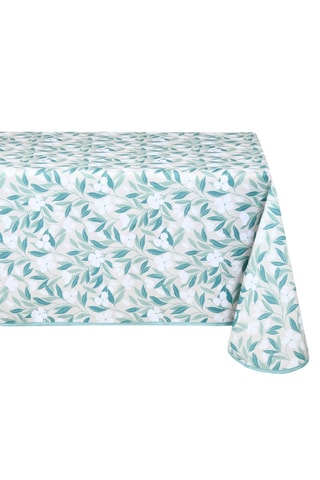 Mantel rectangular de fibras de bambú Darla - Turquesa