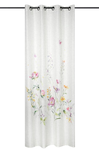 Cortina de fibras de bambú Rita - Blanco - 135 x 260 cm