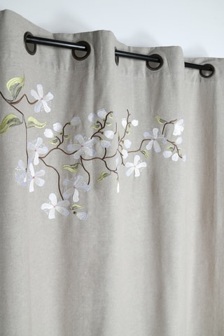 Cortina de fibras de bambú Printemps - Beige - 140 x 260 cm