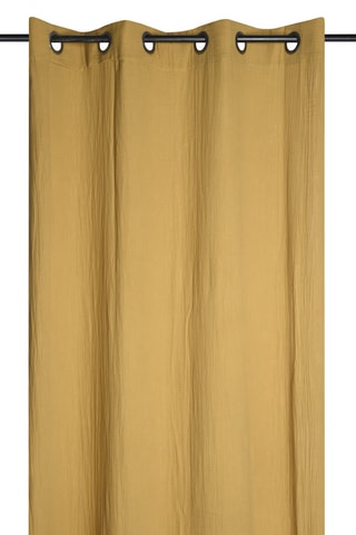 Cortina de fibras de bambú Coline - Mostaza - 140 x 260 cm