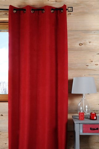 Cortina de fibras de bambú Alaga - Rojo - 135 x 260 cm