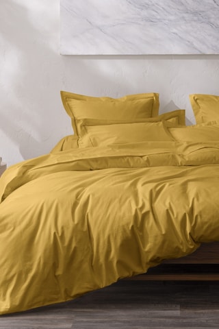 Funda nórdica de percal de algodón 80 hilos/cm² - Amarillo
