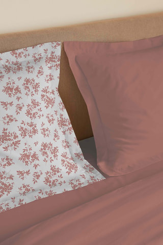 Juego de sábanas reversibles 57 hilos/cm²- Rosa