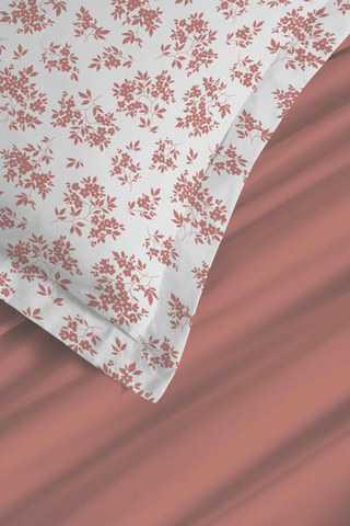 Juego de sábanas reversibles 57 hilos/cm²- Rosa