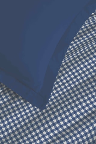 Juego de sábanas reversibles 57 hilos/cm²- Azul marino