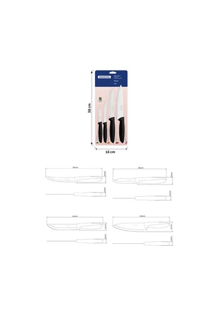 4 cuchillos de acero inoxidable Plenus