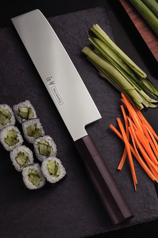 Cuchillo de sushi de acero inoxidable Nakiri - 18 cm