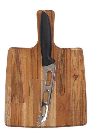 Tabla para cortar y cuchillo para queso