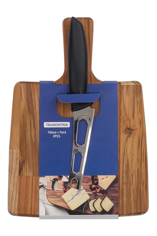 Tabla para cortar y cuchillo para queso