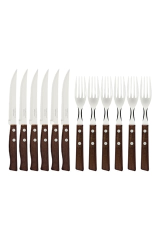 Cubiertos para carne de acero Tradicional - 12 piezas