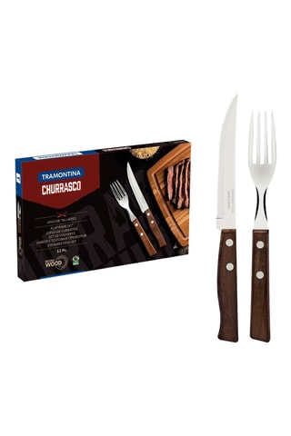 Cubiertos para carne de acero Tradicional - 12 piezas