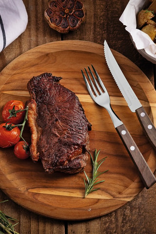 Cubiertos para carne de acero Tradicional - 12 piezas