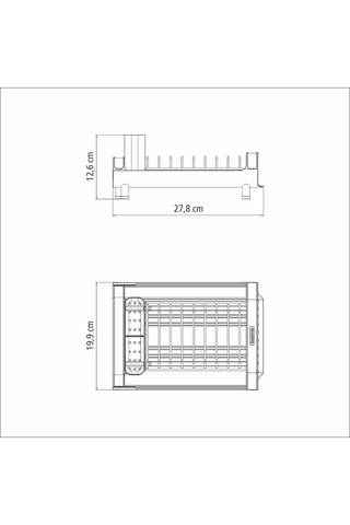 Escurreplatos de acero inoxidable Plurale - 27,8 x 12,6 x 19,9 cm