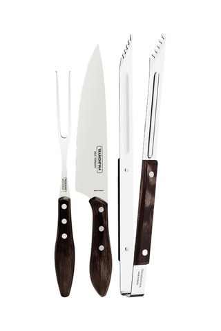 Juego para cortar de acero inoxidable Churrasco - 3 piezas