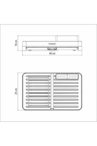 Escurreplatos de acero inoxidable Plurale - 40 x 10 x 25 cm