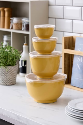4 fiambreras con tapas Margrethe - de 25 cl a 300 cl