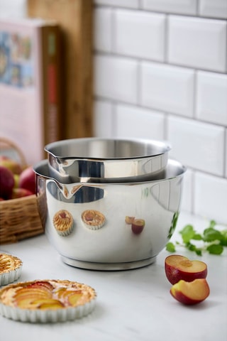 2 boles mezcladores de acero inoxidable Margrethe - 3 l y 1,5 l