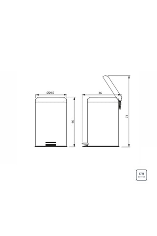 Papelera de acero inoxidable con pedal Brasil - 20 l - Gris claro