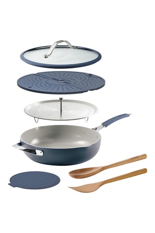 Batería de cocina con revestimiento de cerámica todo en uno - 7 piezas