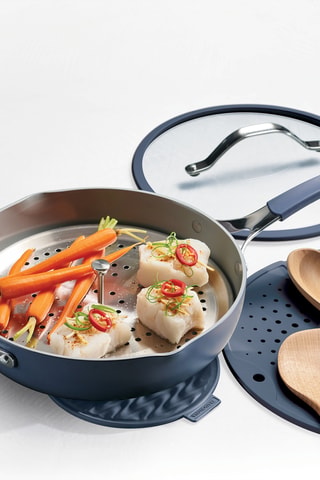 Batería de cocina con revestimiento de cerámica todo en uno - 7 piezas
