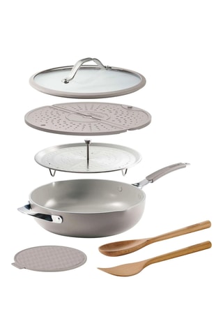 Batería de cocina con revestimiento de cerámica todo en uno - 7 piezas