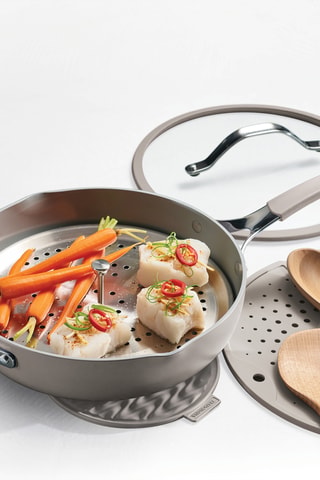 Batería de cocina con revestimiento de cerámica todo en uno - 7 piezas