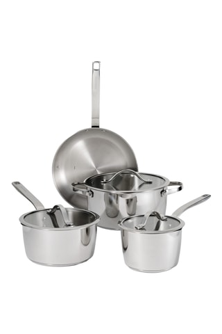 Batería de cocina de acero inoxidable Tempo - 7 piezas
