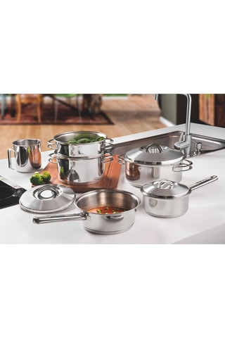 Batería de cocina de acero inoxidable Solar - 9 piezas