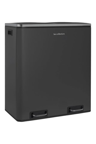 Caixote do lixo para reciclagem com três pedais - 2 x 30 l