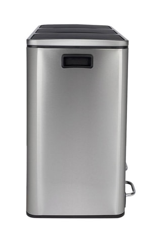 Caixote do lixo para triagem com pedais  3 x 18 l - Recondicionado - Aço inoxidável