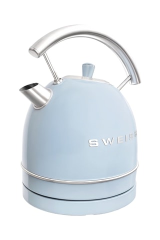 Chaleira elétrica vintage sem fios - Azul celeste - 1,8 L - 2200 W - Azul