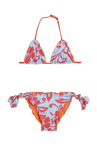 Bikini - Celeste y naranja