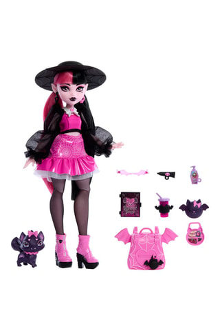 Muñeca articulada Draculaura y Count Fabulous Monster High - 9 accesorios - Desde 48 meses